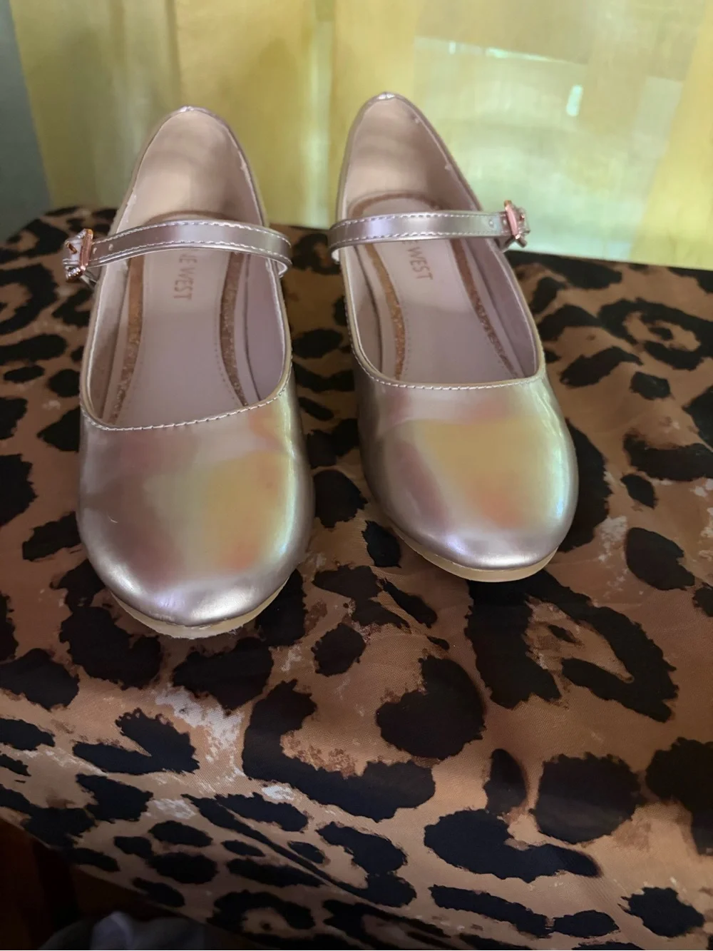Nine West shiny metallic